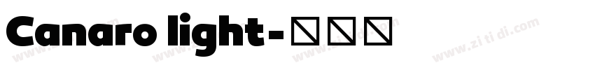 Canaro light字体转换